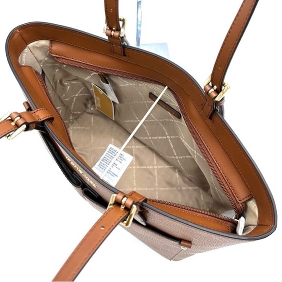 Michael Kors Jet Set Medium Pocket Tote Bag & Large Double Zip Wallet Luggage - Picture 9 of 16